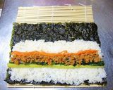 余ったビビンバの具で韓国海苔巻き✰キンパ作り方7写真