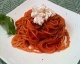 トマトソースパスタ*カッテージチーズ添え作り方5写真