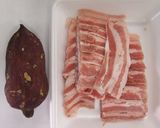 さつま芋の豚肉包み焼(トマト味)作り方1写真