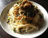 挽肉と高菜の醤油焼きそば作り方6写真