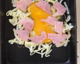 簡単卵べーコンチーズトースト☆作り方1写真