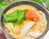 つるとんたん風明太餡かけ卵とじのおうどん作り方8写真
