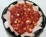 簡単コーントマトソースのパングラタン！♪作り方3写真