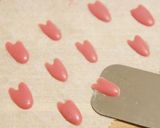 ひな祭りケーキに❀チョコペンで桜の花びら作り方4写真