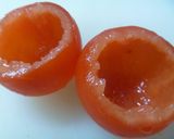 マクロビ☆トマトの器の冷製そばパスタ詰め作り方1写真