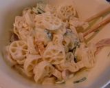 母が作ってくれた魚肉ソーセージ入りサラダ作り方3写真