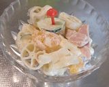 母が作ってくれた魚肉ソーセージ入りサラダ作り方4写真