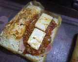 油揚げのチーズ＆ミートソースはさみ焼き♪作り方2写真