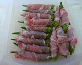 ルクエde豚肉オクラ　韓国風タレ添え作り方1写真