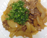 豚薄切り肉と梨の醤油タレ炒め！作り方8写真