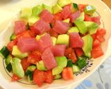 お野菜ごろごろ♪マグロとアボカドのサラダ作り方4写真
