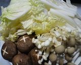 ✿白菜とキノコと肉団子のへるし~簡単鍋✿作り方1写真