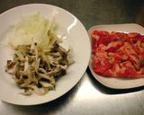 こってり牛肉とキノコのデミクリームパスタ作り方2写真