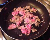 こってり牛肉とキノコのデミクリームパスタ作り方3写真