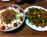 ＊豚こま肉とにんにくの芽のオイスター炒め作り方5写真