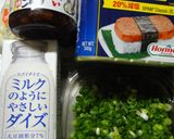 豆乳とスパムと食べるラー油入りつけうどん作り方1写真