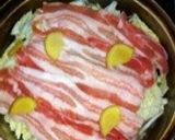 豚バラもやし白菜のミルフィーユスープ作り方3写真