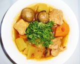 セロリいっぱい　チキントマトスープ作り方6写真