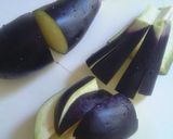 こっくり味☆茄子と竹輪の黒胡麻味噌がらめ作り方4写真