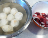 ほっこり美味しい！里芋とタコの煮物！作り方1写真