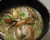 お味噌汁★ごま油香るあさりのお味噌汁作り方4写真