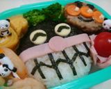 キャラ弁　動物　うさぎ　お花畑　そぼろ作り方13写真