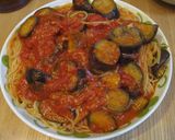 トマトソースを使ったなすチーズパスタ作り方4写真
