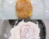 鶏ひき肉で！とろ～りチーズのはさみ焼き作り方3写真