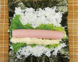 魚肉ソーセージの太巻き寿司作り方2写真