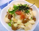 ホロホロ*とろ~りチーズの たらこ豆腐丼作り方7写真