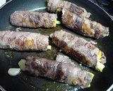 牛肉の玉子こんにゃくアスパラ巻き作り方6写真