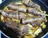 牛肉の玉子こんにゃくアスパラ巻き作り方9写真