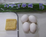 にらと油揚げの卵とじ作り方1写真