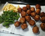 鳥肉団子のケチャップウスター炒め作り方3写真