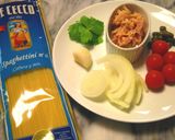 ケッパーとプチトマトのツナスパゲッティー作り方1写真