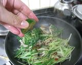 サンマの開きと水菜のオイルスパゲティ作り方5写真
