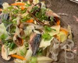 簡単ヘルシーサバ缶で油そうめん作り方3写真