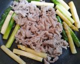 簡単今夜の夕飯！アスパラ豚肉さっぱり炒め作り方7写真