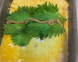 大葉と梅肉いり卵焼き♪作り方2写真