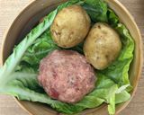 人参ジュースが隠し味！蒸篭蒸しハンバーグ作り方4写真