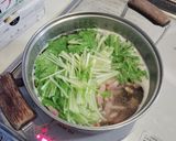 水菜とベーコンのコク深スープ作り方2写真