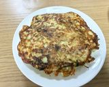 冷凍えびとネギのお好み焼き作り方6写真