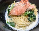鮭とほうれん草のパスタ♪♪作り方3写真