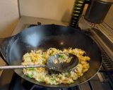 ピリッとシャキッと、わさび菜炒飯作り方7写真