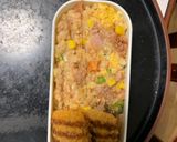 レンジ簡単梅中華ペスカトーレ味炒飯弁当作り方15写真