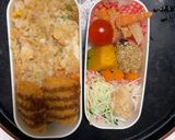 レンジ簡単洋風梅スンドゥブ味炒飯弁当作り方16写真