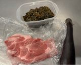 ワンパン！豚肉と茄子の和風高菜パスタ作り方1写真
