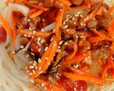 ピリ辛ソースと塩麹納豆和えパスタ作り方3写真