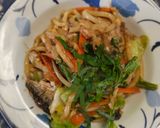秋刀魚の焼きうどん作り方13写真