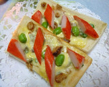 わさび風味♡カニカマの和風トースト作り方3写真
